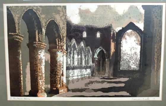Norman Wade 1971, Fountains Abbey (Edition 4/60) Lithographs & prints, Paper, Brown (photo 9 of 12)