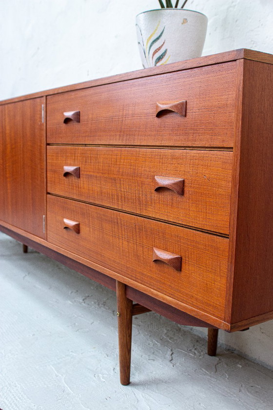 Image 1 of Vintage teak sideboard chest of drawers Fristho Modulus Danish 60s