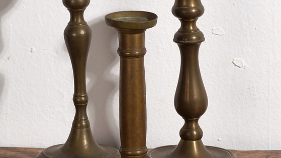 Antique candleholders (c.1920). Set of three #10 – Candle holders (photo 3 of 18)