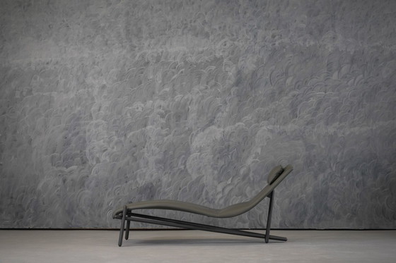 Image 1 of Donovan Grey Leather Chaiselongue By Giuseppe Vigano For Cattelan , Italy 2000’s