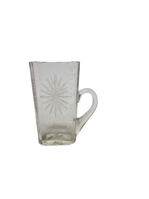 Biedermeier glazen maatbeker, Duitsland, jaren 1890 – glazen karaffen, Glass (photo 2 of 9)