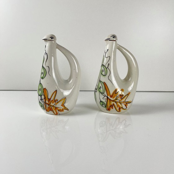 Image 1 of Juego de aceite, vinagre, sal y pimienta - Italia, años 50, MCM