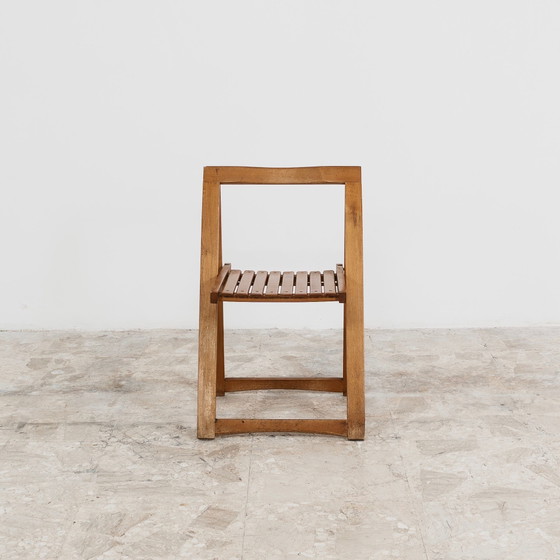 Image 1 of Aldo Jacober voor Alberto Bazzani: 4 Trieste-stoelen, vintage design uit de jaren 60.