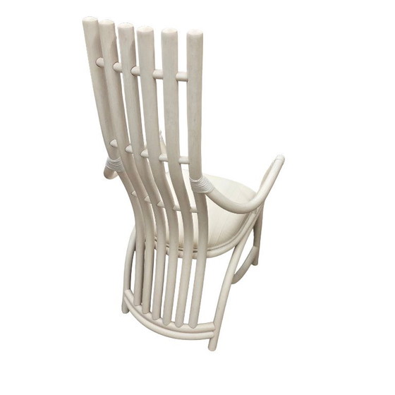 Complete Manou Eethoek Eetkamerstoelen en Eetkamertafel 120 cm – Eetkamerset, Glass, Rattan (photo 6 of 6)