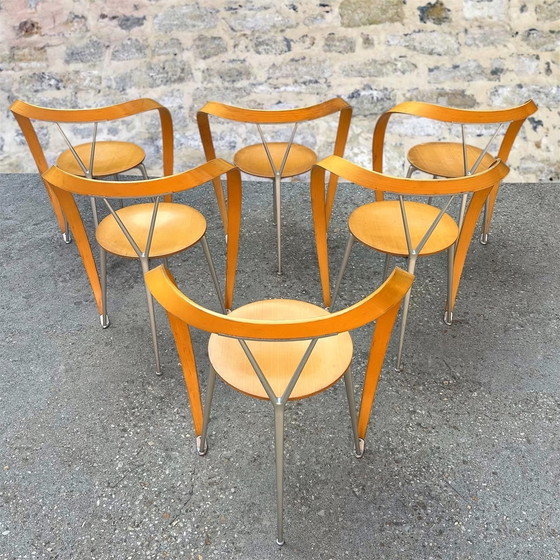 Image 1 of Set di 6 sedie “Revers” di Andrea Branzi per Cassina, 1990