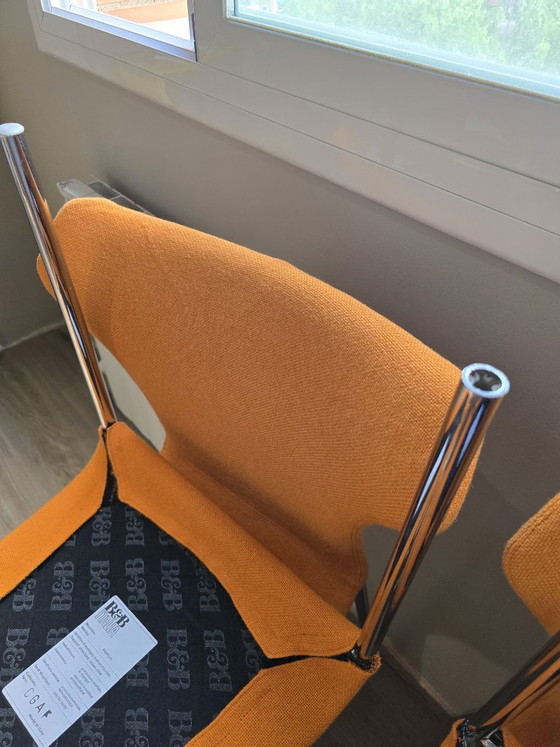 Ensemble de salle à manger design haut de gamme 6 pièces de B&B Italia (4 Papilio + 2 fauteuils Lazy) (photo 3 of 6)