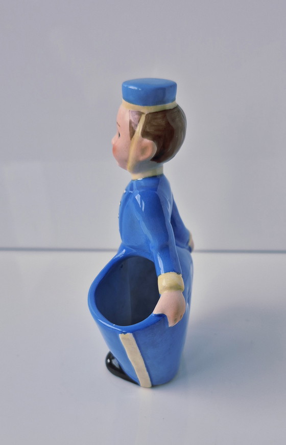 Image 1 of 1950 Goebel / Hummel Bellboy Tooth Pick Holder Cigarettes Holder