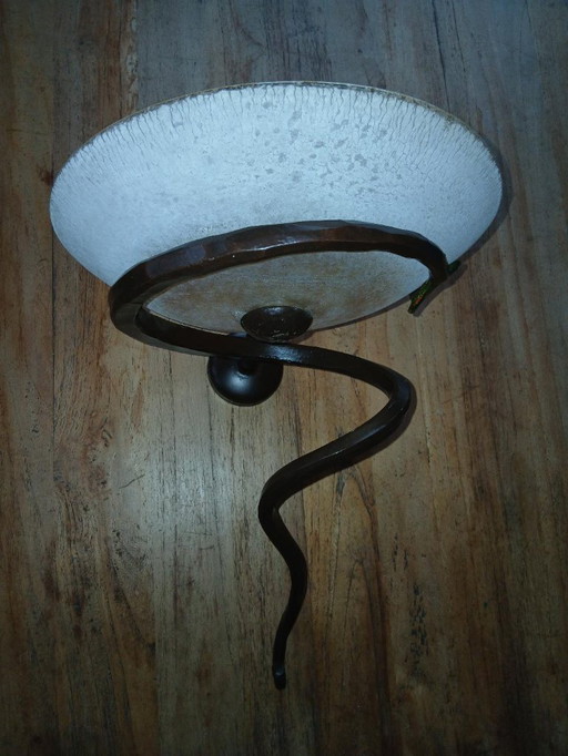 Aplique de pared Terzani y Murano, aspecto oxidado