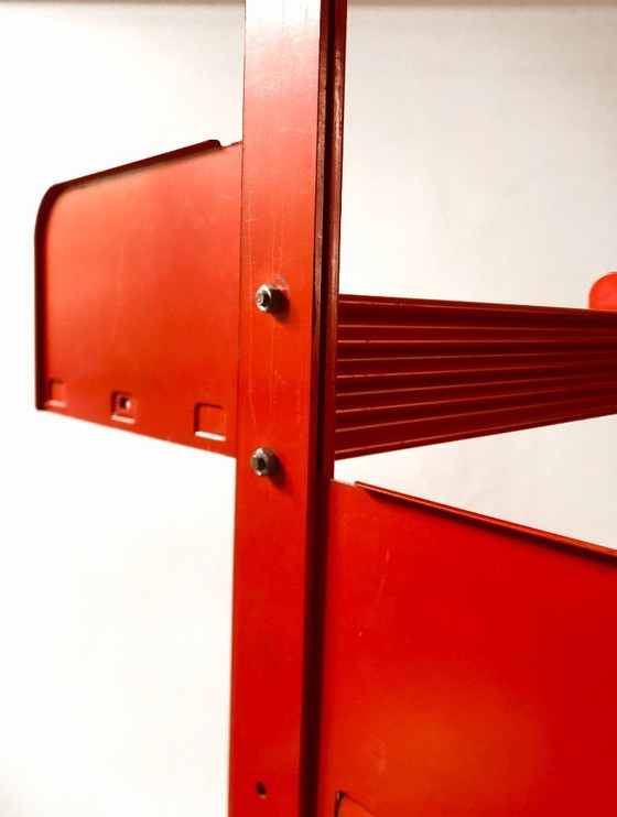 Image 1 of talian Dutch Lips Vago "Congresso" Steel Blue Double Bookcase, 60's