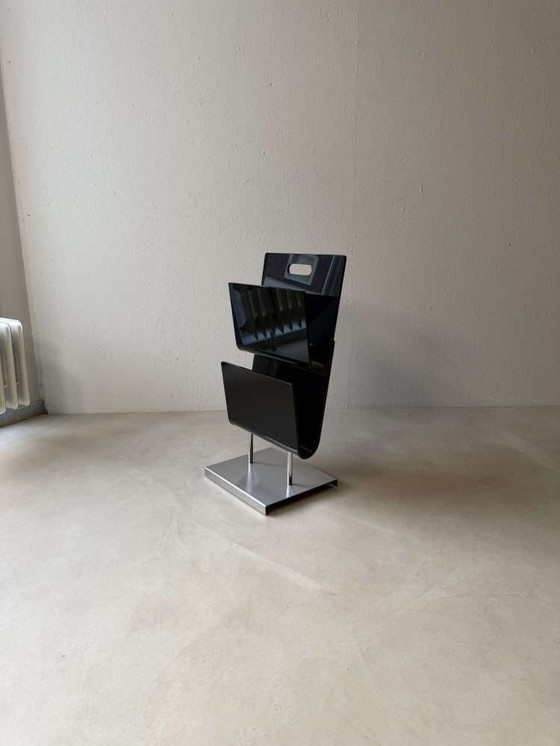 Image 1 of Stehender Leseständer aus Acrylglas, Chrom, 80er Jahre