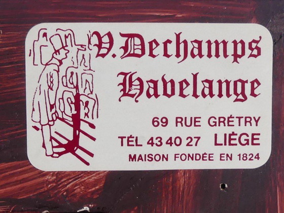 Image 1 of Nature morte aux fleurs – huile sur panneau – signée PvH – cadre doré de V. Dechamps – Habelange (Liège)