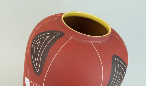 Allemagne de l'Ouest 1950s Mid Century Vase Floorvase Bay-Keramik Decor 'Brasil' Model 543-40
