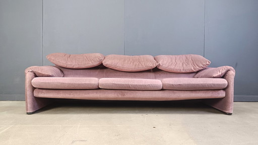 Vintage Maralunga sofa set by Vico Magistretti for Cassina, 1973