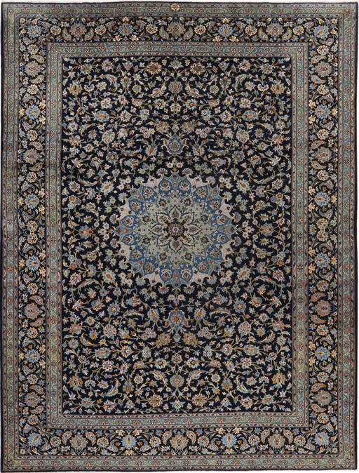 Persian carpet Kashan Signiert 4.20 x 3.10  Oriental carpet fine No. 24625