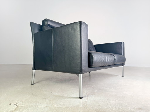 Original Walter Knoll Design Sofa Couch Jason 390 Leather Black