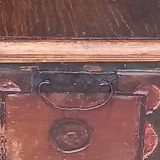 Image 1 of Oostenrijks Eikenhouten bruidskistje