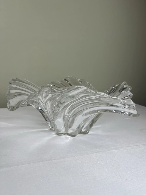 Skulpturale Schale organisches Design, Schalen, Kristall, Glas, Transparent (Foto 13 von 13)