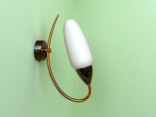 Minimalist opaline glass wall sconce lamp