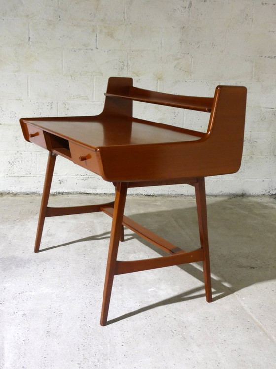 Mahogany Desk by Jacques Hauville for BEMA Editions, 1960 – Wood (photo 6 of 9)