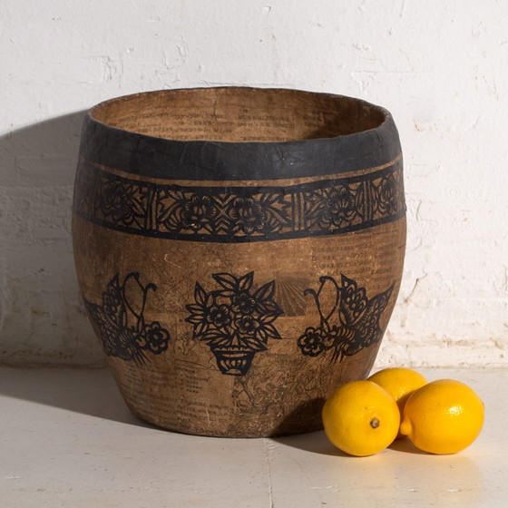 Antico contenitore cinese in cartapesta – Cina, circa 1900 – Oggetti decorativi, Rustic (photo 8 of 40)