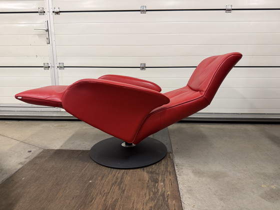 Image 1 of Poltrona reclinabile Jori Symphony Konia in pelle rossa, taglia Mini, modello Mono-move, recentissima.