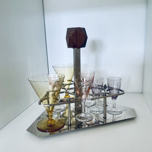 Art Deco liqueur set