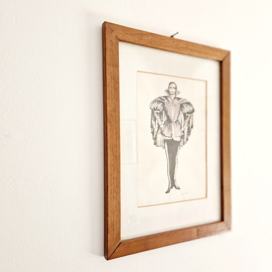 Image 1 of 1979 Robby Pulveran Dipinge 'Duke' Opera d'arte stravagante Rigoletto Disegno d'arte