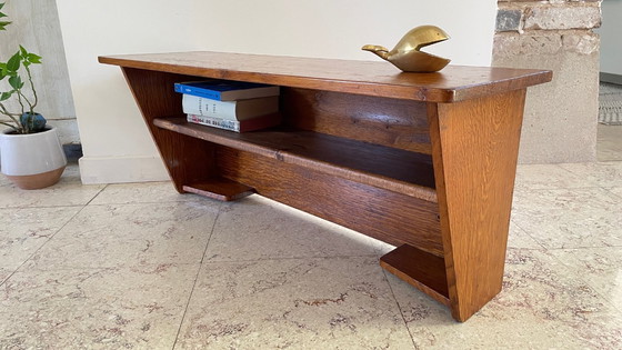 Image 1 of Geometrische wandplank massief eiken VINTAGE