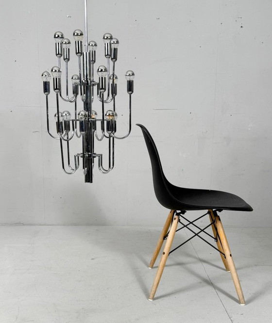 Image 1 of Mid-century chrome Sputnik chandelier by Gaetano Sciolari, Italy, 1970s