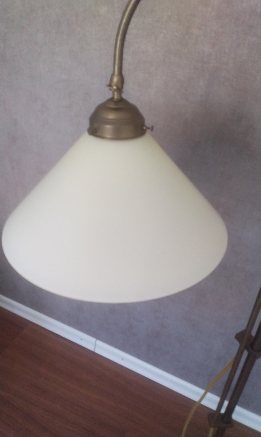 Art Deco brass floor lamp reading lamp