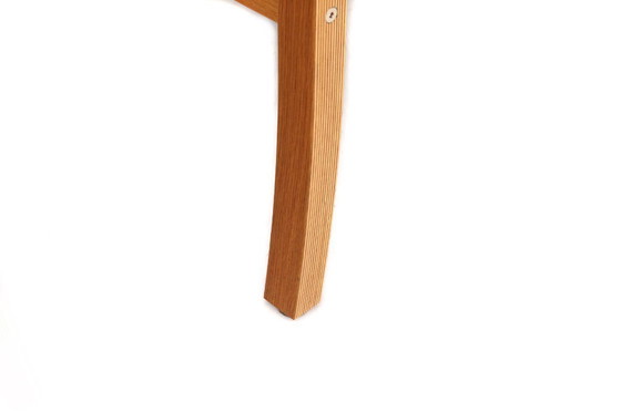 Image 1 of as new, Danish Nordic Easy Lounge Chair / Relax Armchair with stool in oak and leather.