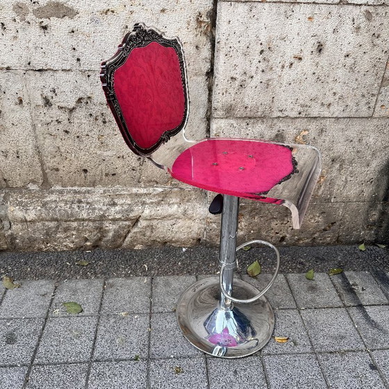 Image 1 of Stool / Bench “Neo-Baroque”, acrylic glass, Acrila, 2000 / 2010 – France