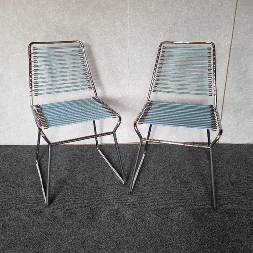 2 vintage chairs inspired by René Herbst