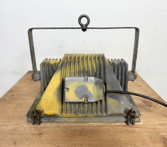 Image 1 of Faretto da teatro vintage grigio con copertura in vetro, anni '80