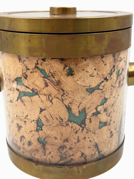 Image 1 of Hollywood regency golden Ice Bucket, France ca. 1970s