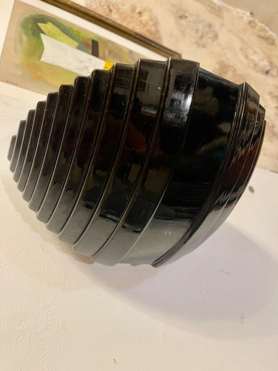 Image 1 of Applique murale en verre noir de Murano, signée Vetri Sign, Italie, années 1990