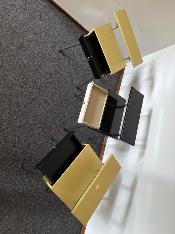 Image 1 of 3x Vintage Wim Rietveld / Auping bedside table 1950s