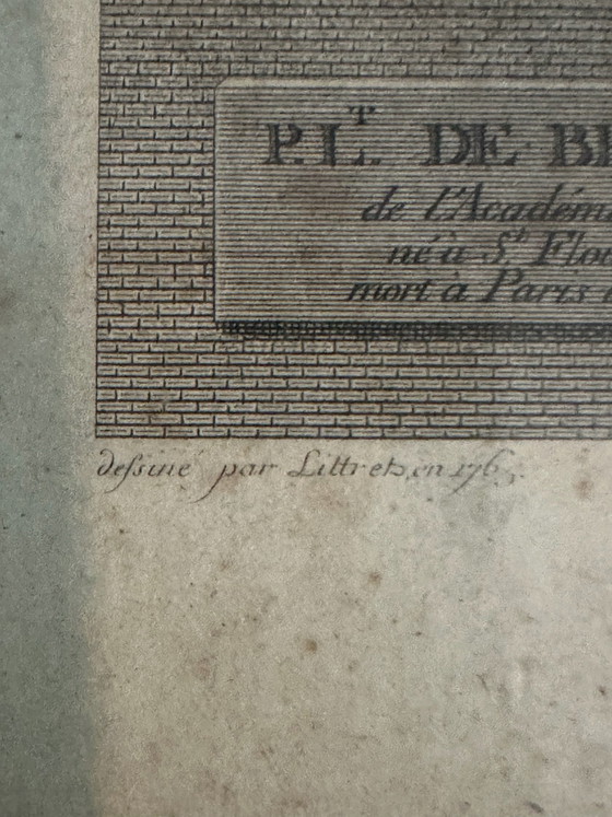 18th Century Engraving, Pierre-Laurent de Belloy, Delvaux, Framed, Art Prints, Wood, Paper, White (photo 6 of 15)