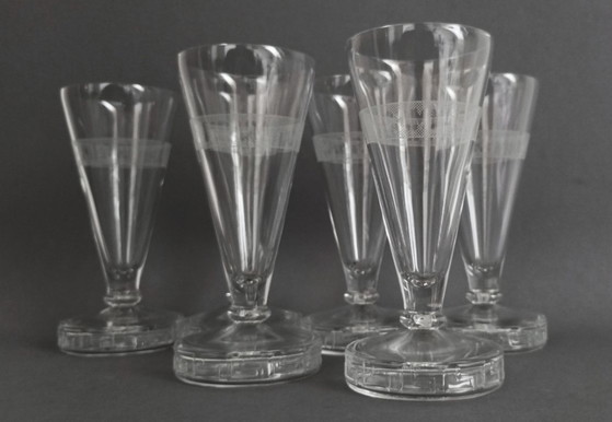 6x Matteo Thun - Campari “Greca” Vetro Postmoderno Alessi anni '80 – Bicchieri e caraffe (photo 3 of 10)