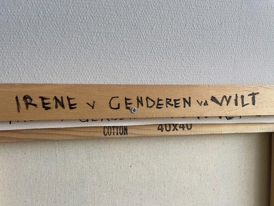 Image 1 of Orange Cat Painting by the Dutch artist Irene van Genderen-van de Wilt