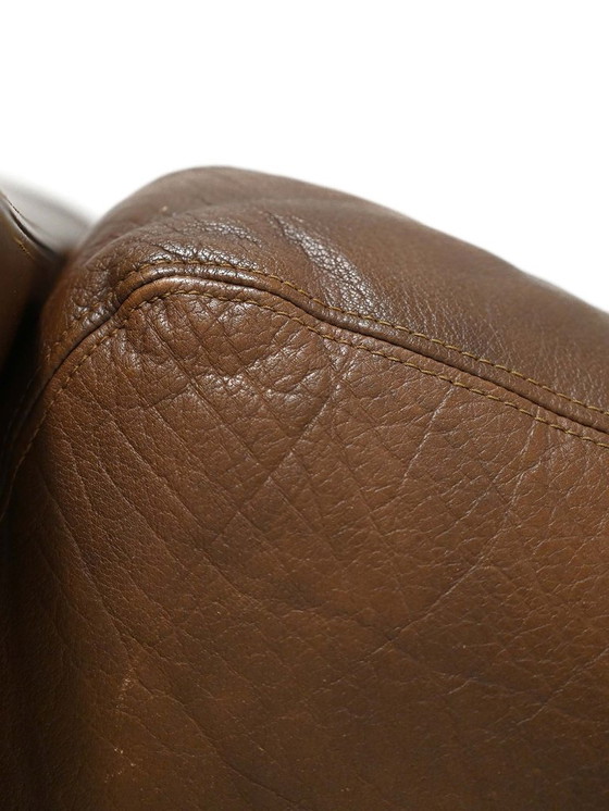 Image 1 of Coppia di poltrone danesi vintage in pelle marrone