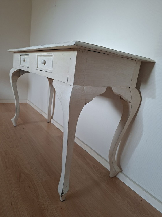 Beistelltisch / Schminktisch, Beistelltische, Holz, Creme (Foto 4 von 5)