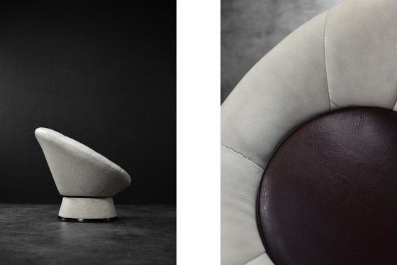 Image 1 of Vintage Italiaanse moderne draaibare bloemenstoel uit het midden van de vorige eeuw, jaren 70