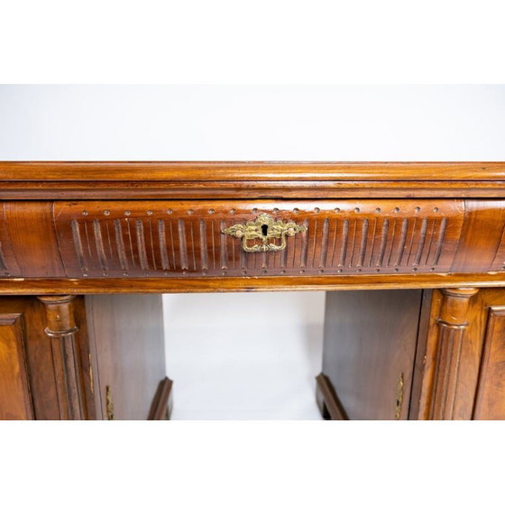 Image 1 of Large vintage desk of walnut 1890s