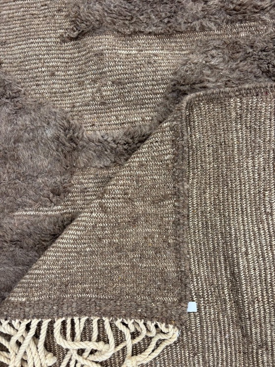 Image 1 of Moroccan Rug Handmade Wool Rug Beni Ouarain Style Large Area Rug Neutral Berber Rug Minimalist Boho Rug