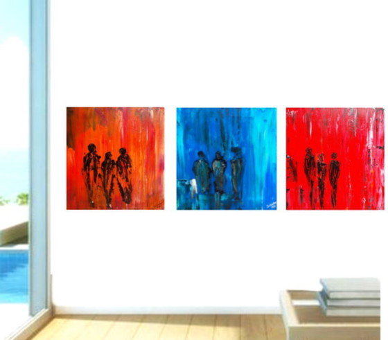 Image 1 of Abstract triptych