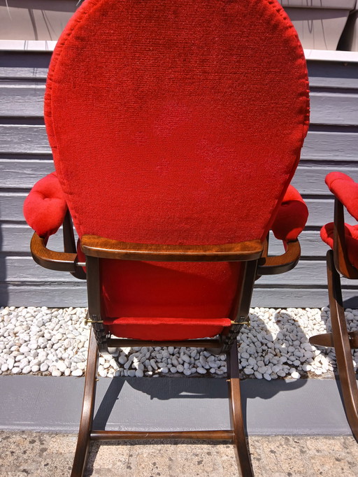 2 Velvet Armchairs 1970s