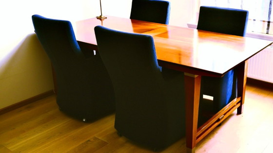 Image 1 of Eetkamer set met tafel en 4 fauteuils