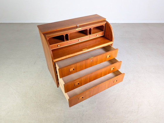 Image 1 of SMI Egon Ostegaard, cassettiera segretaria di metà secolo, in teak vintage