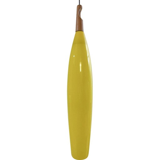 Suspension jaune vintage, Italie 1960